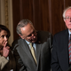 House Minority Leader Nancy Pelosi (D-Calif.), Senate Minority Leader Chuck Schumer (D-N.Y.), and Sen. Bernie Sanders (I-Vt.) on Capitol Hill on May 25, 2017 (Drew Angerer/Getty Images)